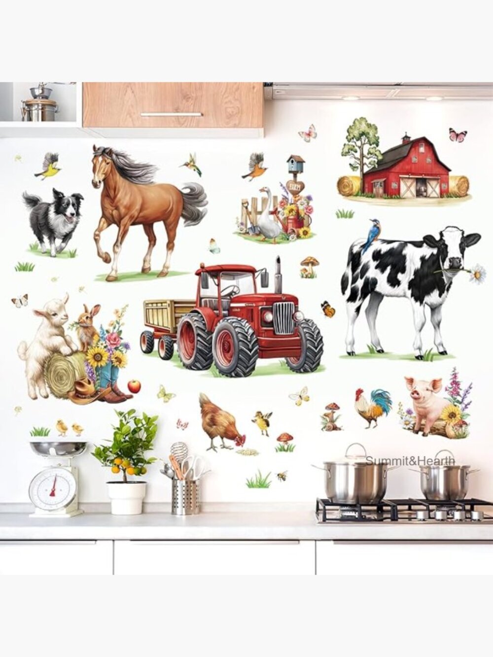 Farm Animal Wall Decals Vinyl Stickers Removable Waterproof Decor